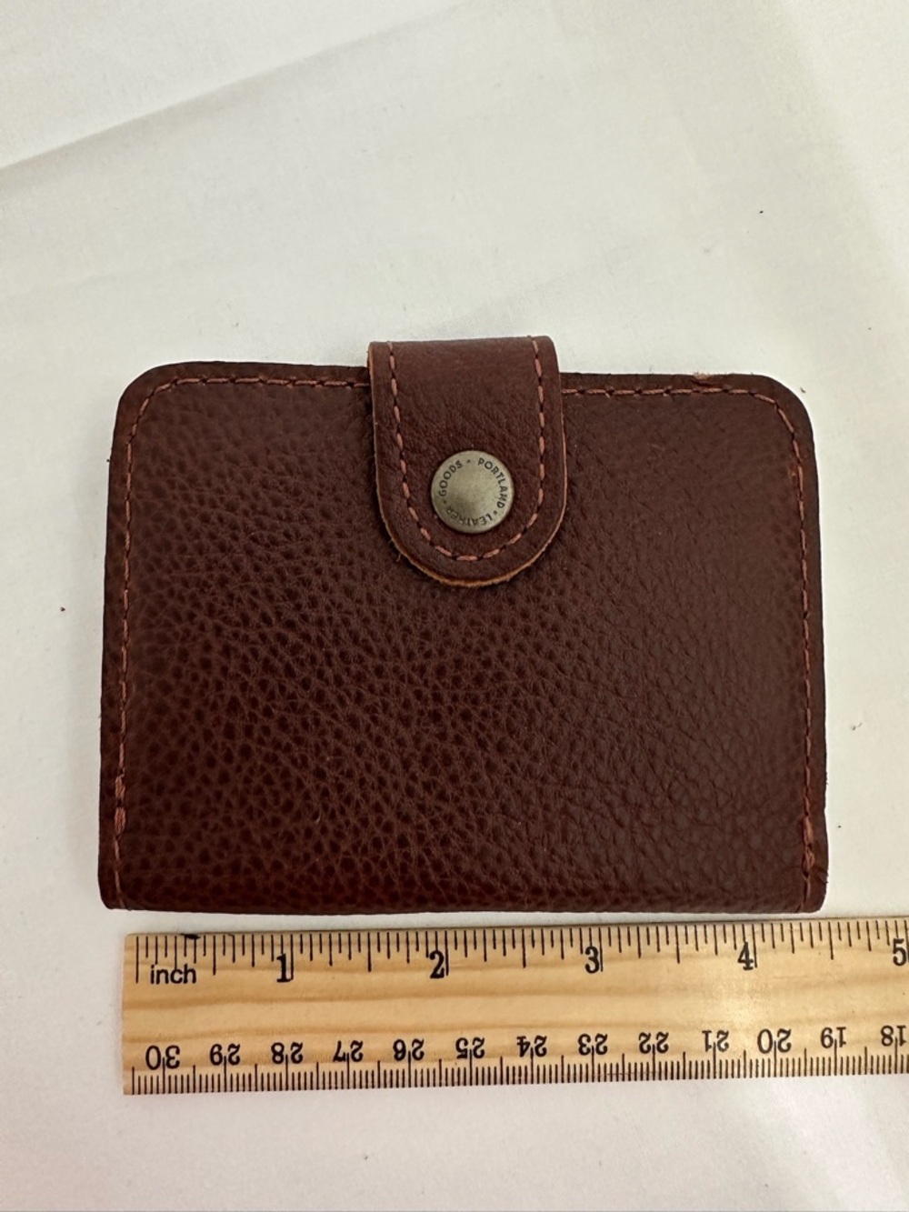 NEW Portland Leather Goods Mini Bifold Wallet in Mystery Brown Possibly Coldbrew - Picture 3 of 5